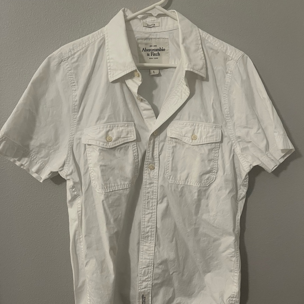 Abercrombie & Fitch Crisp White Collared Shirt